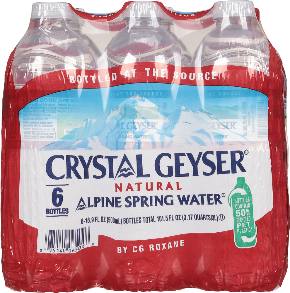 Crystal Geyser Spring Water Natural Alpine Planogram Back