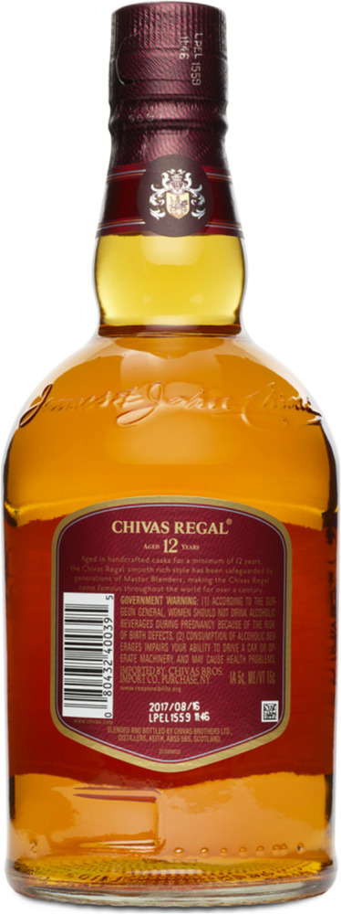 Chivas Regal Blended Scotch Aged 12 YR