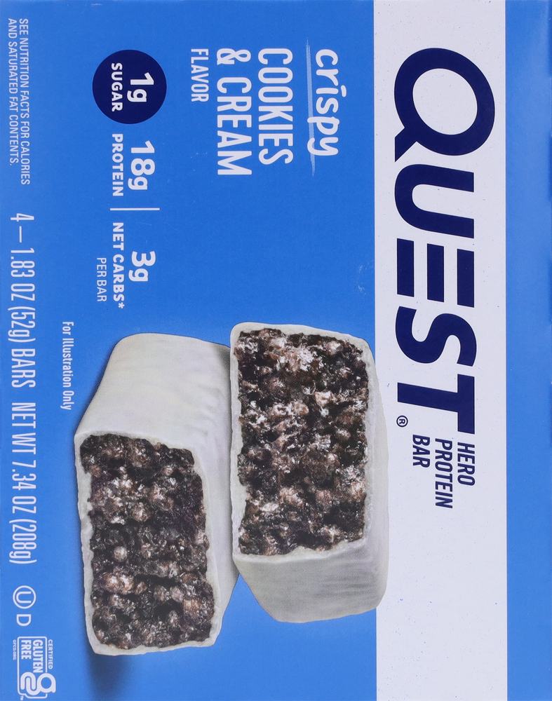 Quest Crispy Cookies & Cream Flavor Protein Bar