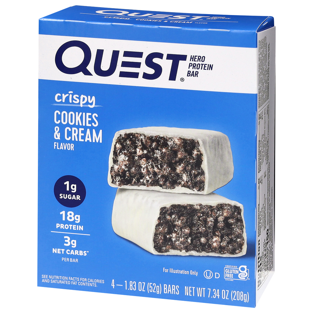 Quest Crispy Cookies & Cream Flavor Protein Bar