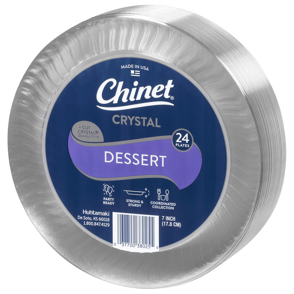 Chinet Crystal Plates Dessert 7 Inch