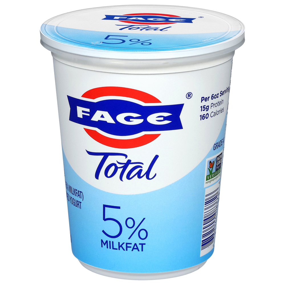 Fage Total Yogurt, Greek, 5 Milkfat, StrainedFrontRightElevated