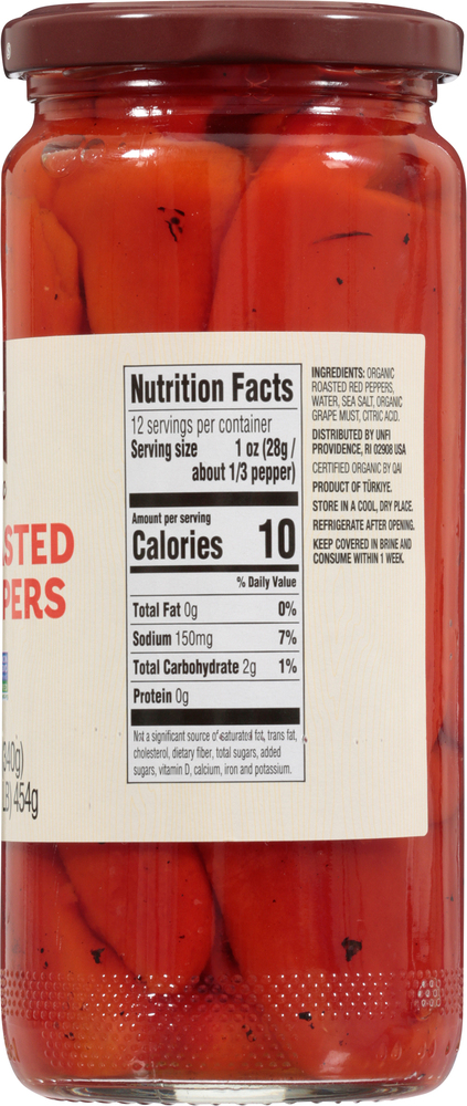 Woodstock Red Peppers, Organic, Fire Roasted