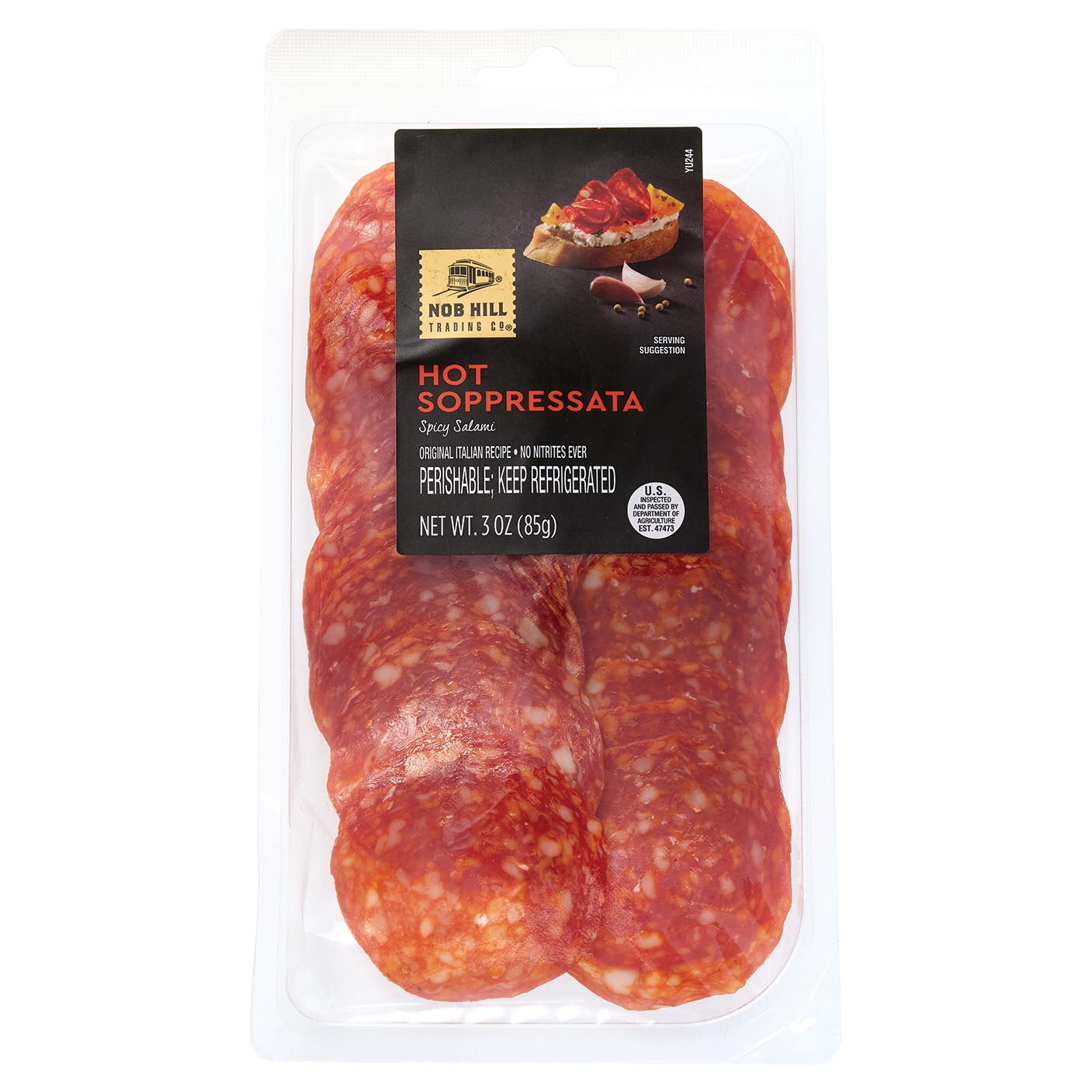 Nob Hill Trading Co. Salami, Hot Soppressata, Spicy-Main