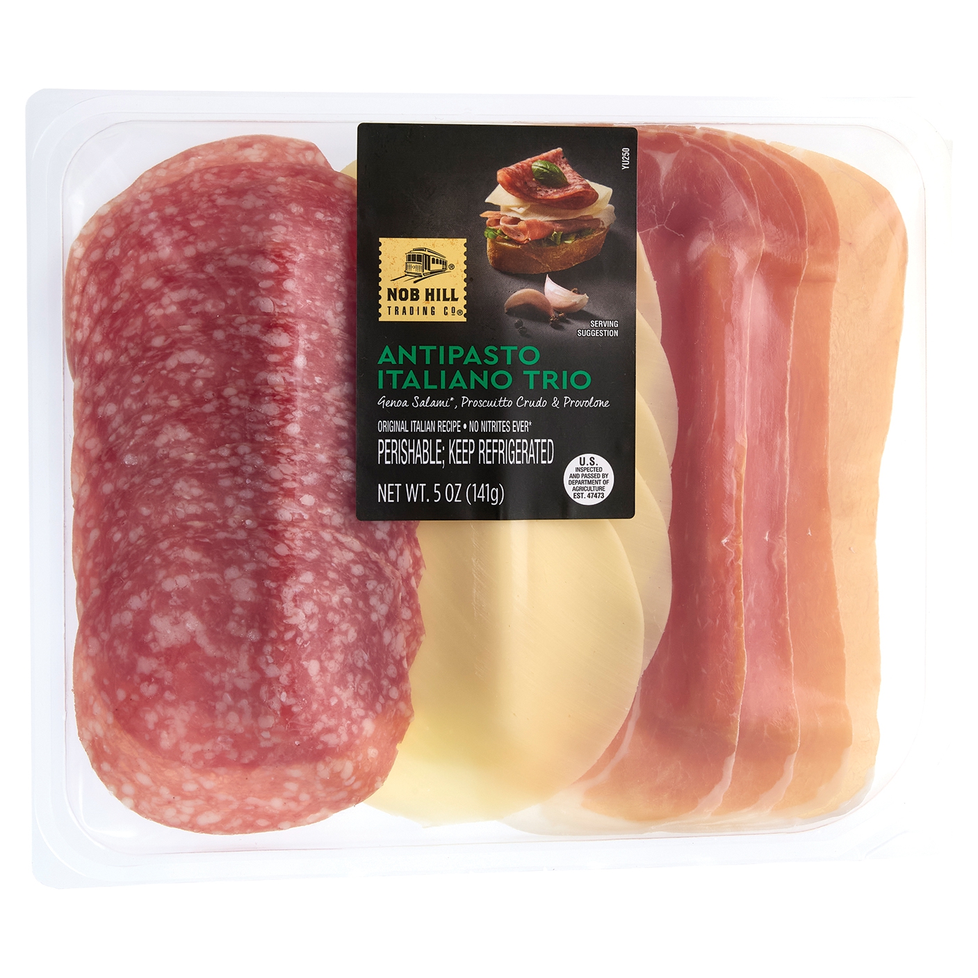 Nob Hill Trading Co. Genoa Salami, Antipasto, Italian Trio-Main
