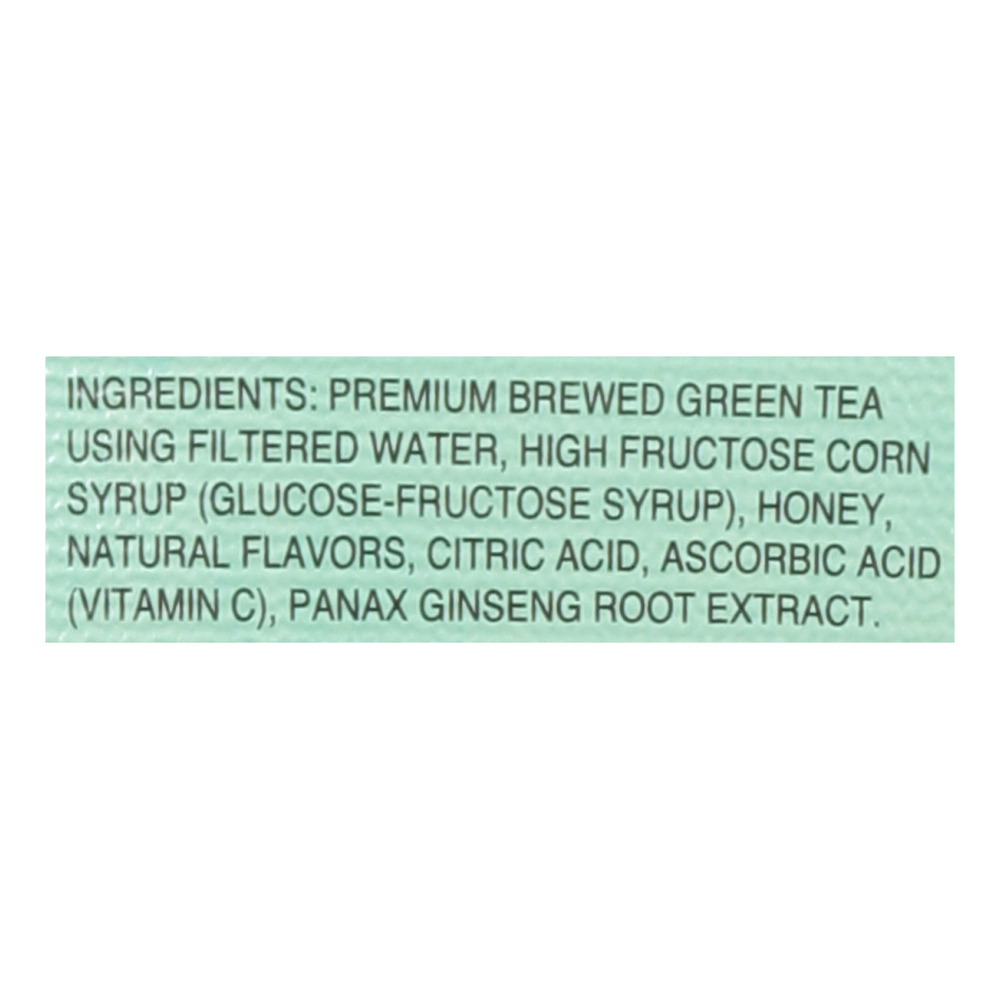 AriZona Green Tea, with Ginseng and Honey-Ingredients
