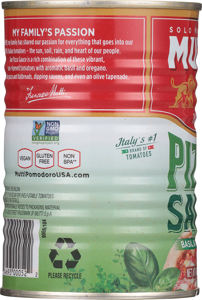 Mutti Pizza Sauce, Basil & Oregano