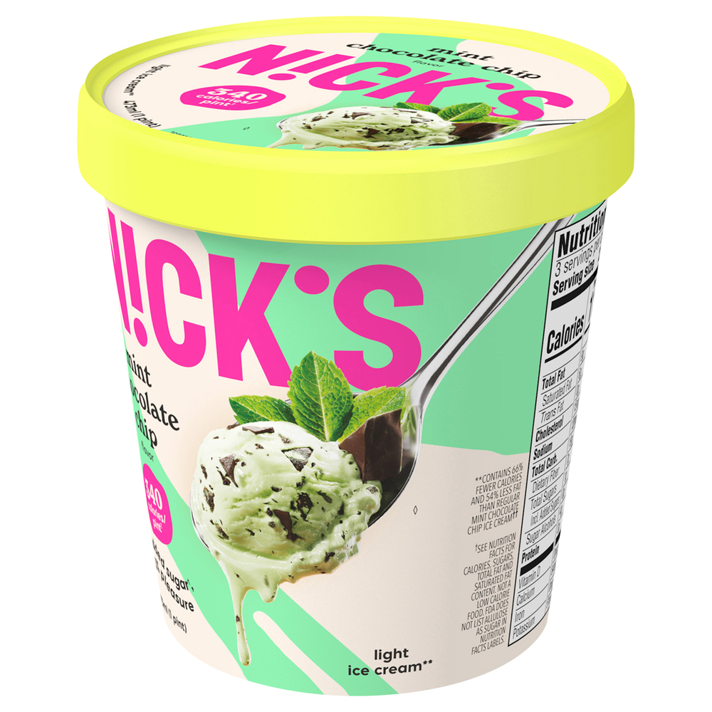 Nick's Light Mint Chocolate Chip Flavor Ice Cream Nick's Light Mint Chocolate Chip Flavor Ice Cream