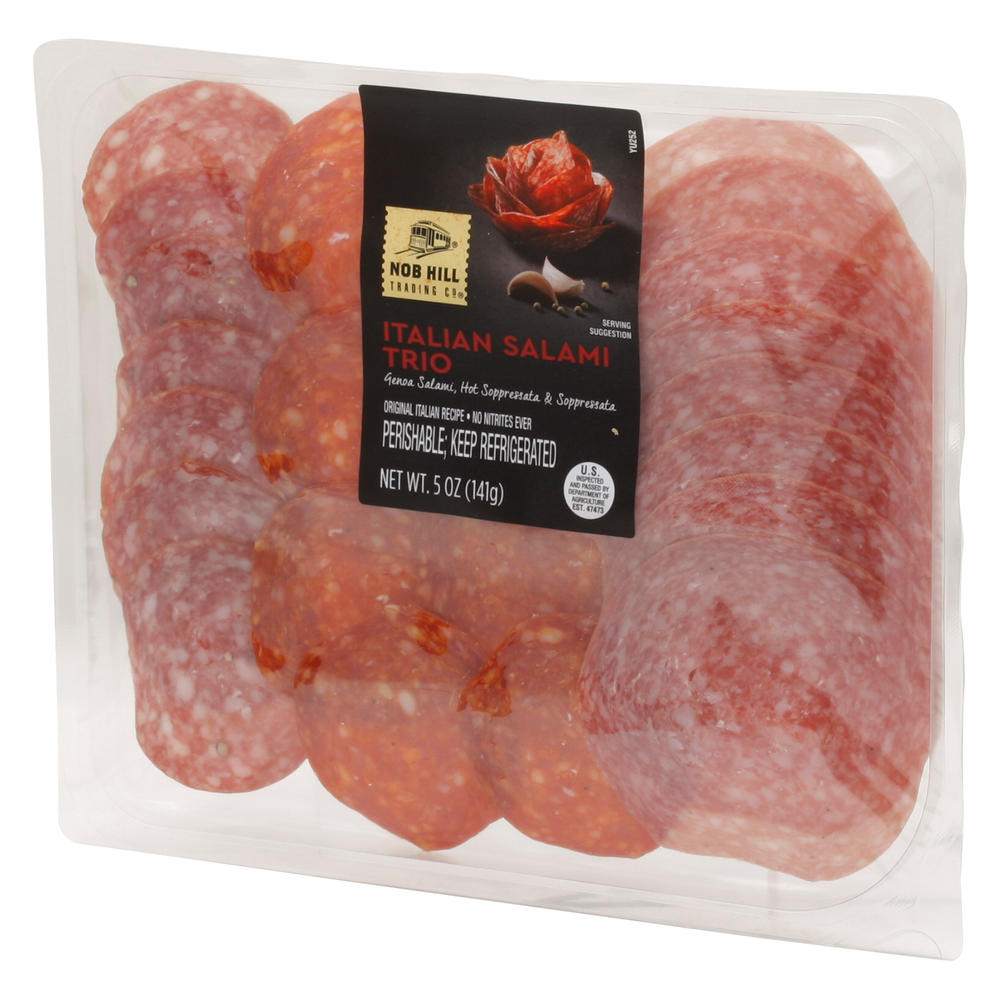 Nob Hill Trading Co. Italian Salami, Trio-Front-Right-Elevated