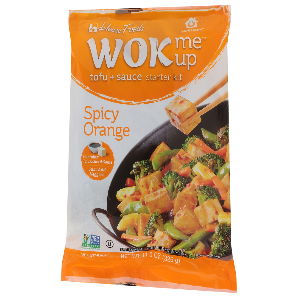 House Foods Wok Me Up Tofu + Sauce Starter Kit, Spicy Orange