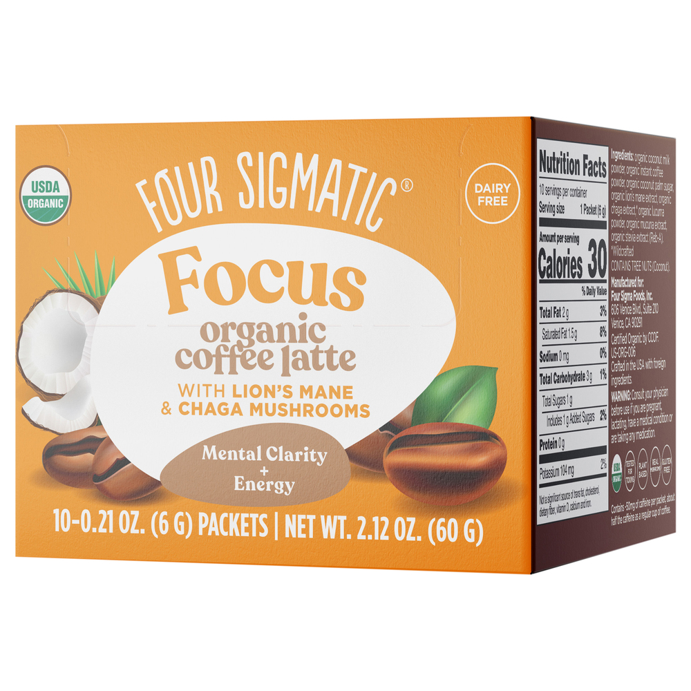 Four Sigmatic Think Coffee Latte Mix, Organic, with Lion's Mane