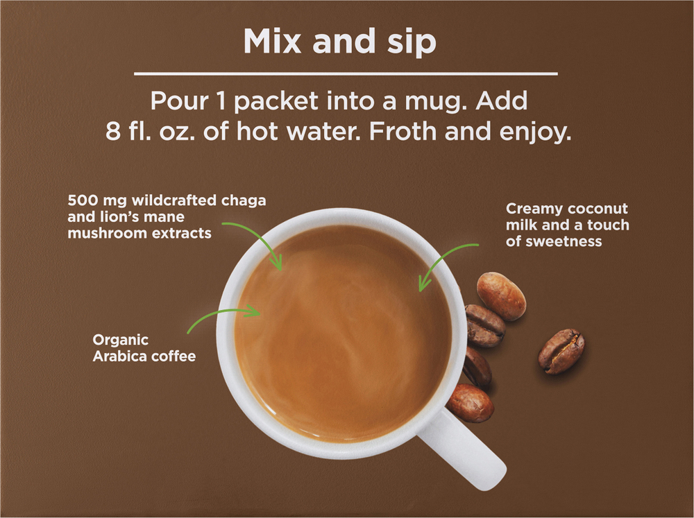 Four Sigmatic Think Coffee Latte Mix, Organic, with Lion's Mane