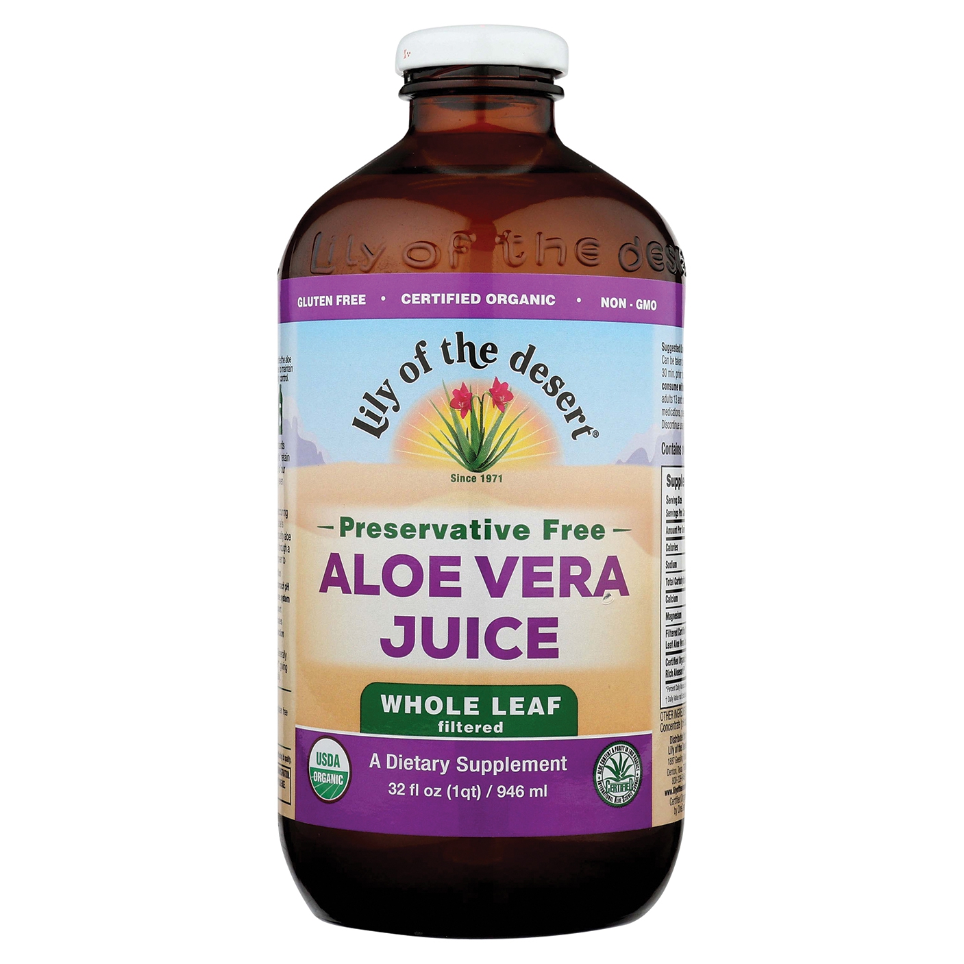 Lily Of The Desert Aloe Vera Juice, Whole Leaf (Filtered)-Main