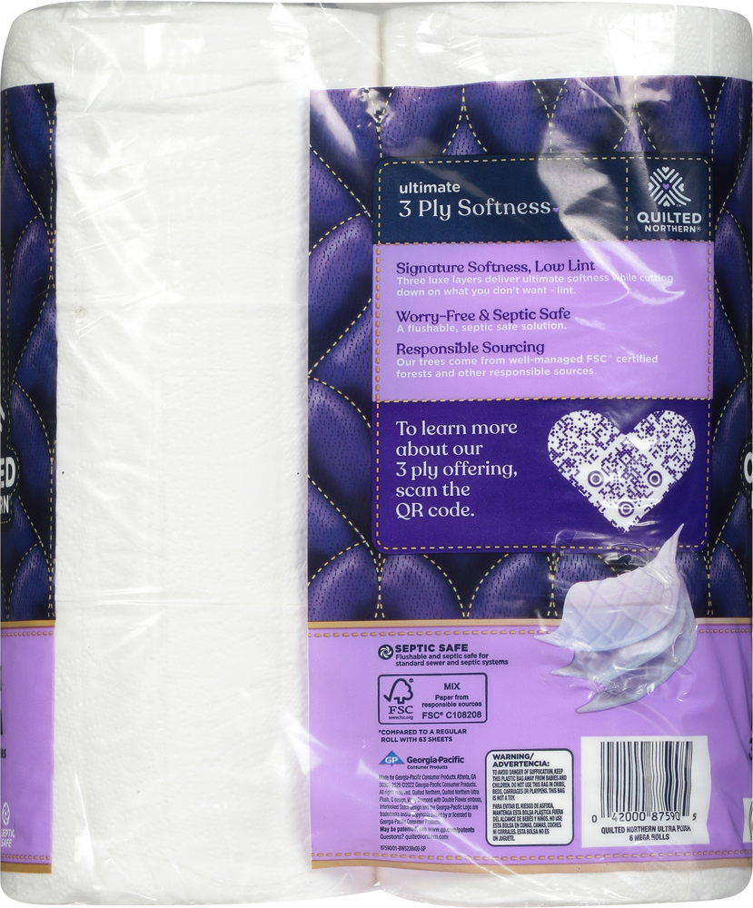 Quilted Northern Ultra Plush 3-Ply Mega Roll Unscented Bathroom Tissue