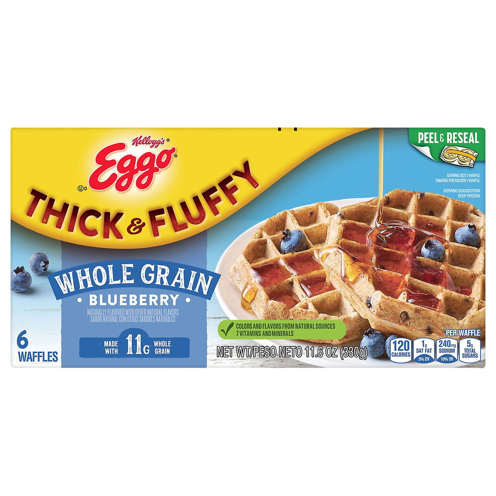 Eggo Waffles, Whole Grain, Blueberry, Thick & FluffyMain