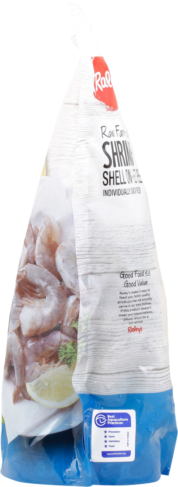Raley's Shrimp, Raw, Farm-Raised, Shell On, X-Large