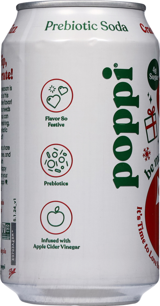Poppi Prebiotic Cranberry Fizz Soda