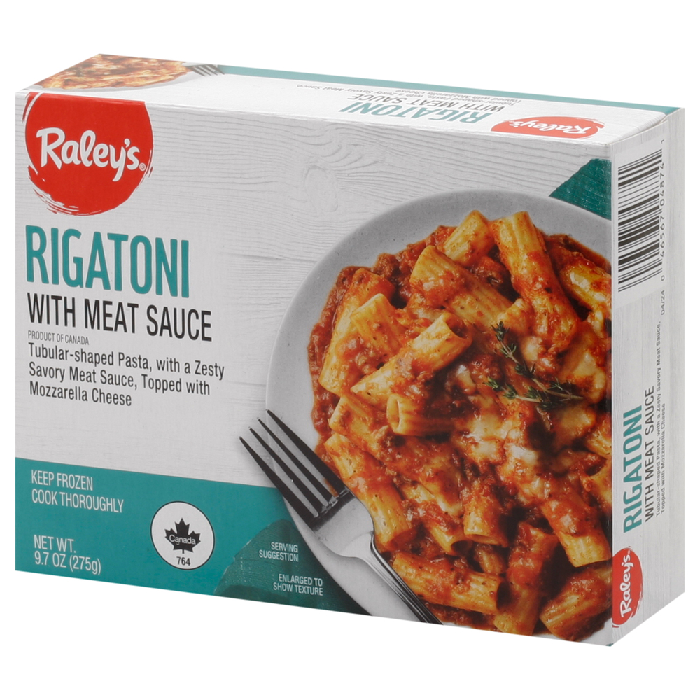 Raley's Rigatoni With Meat Sauce-Front-Right-Elevated