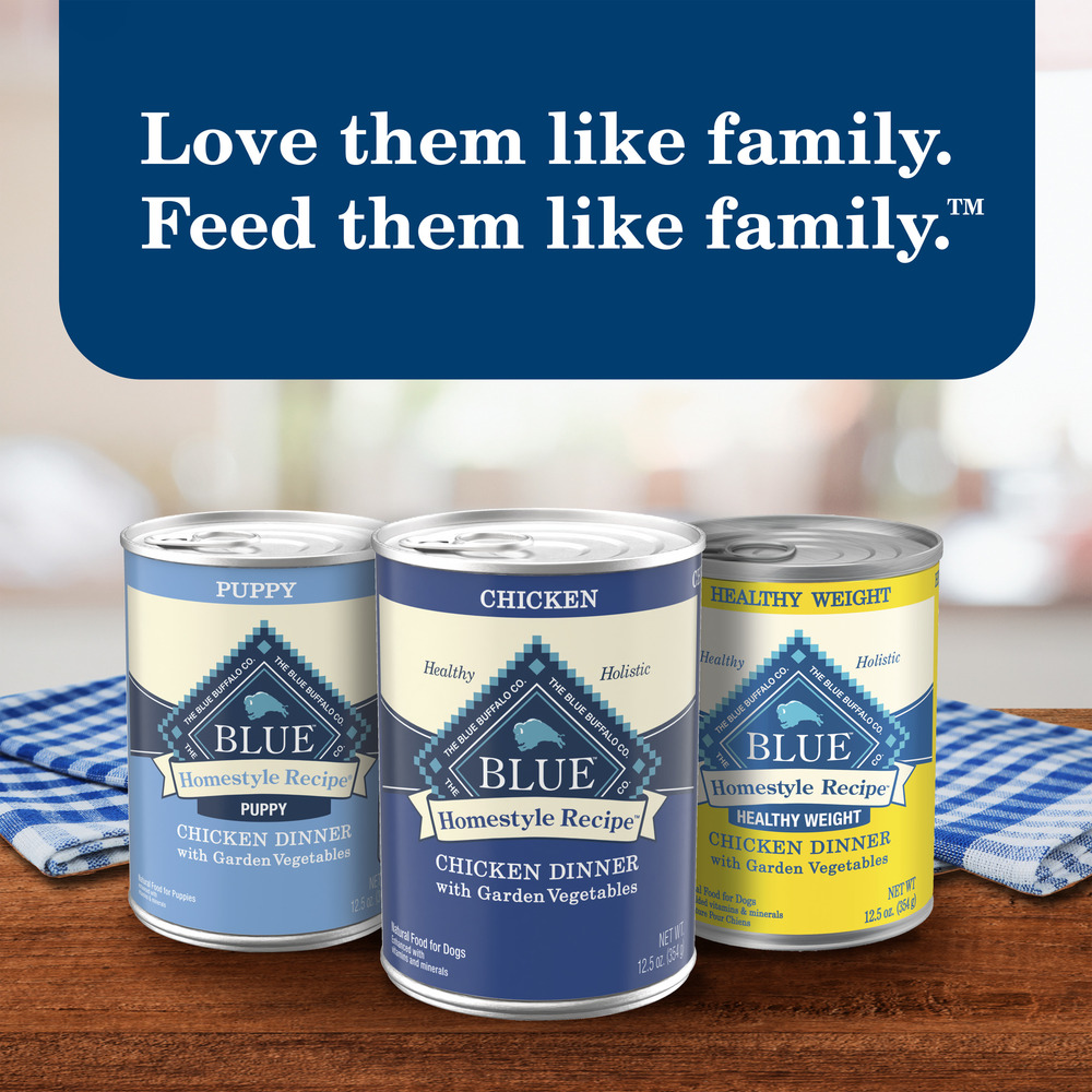 Blue Buffalo Blue Homestyle Recipe Natural Adult Wet Dog Food Chicken 12.5 oz Can