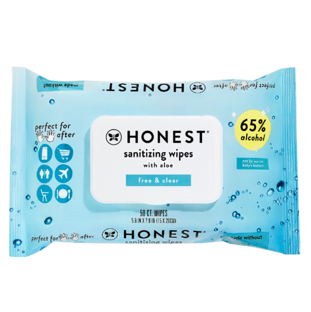 Honest Rinse Aid The Honest Company Sanitizing Wipes, 50 Count-Main