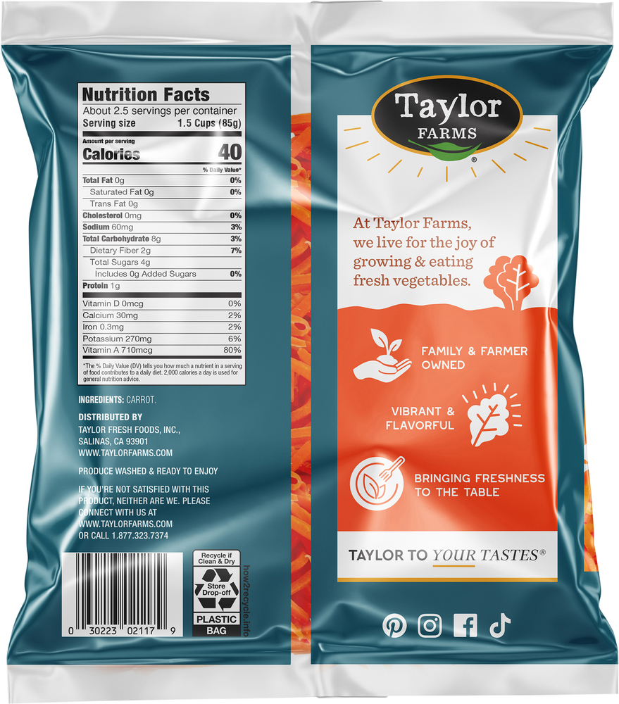 Taylor Farms Carrots, Shredded-Planogram-Back