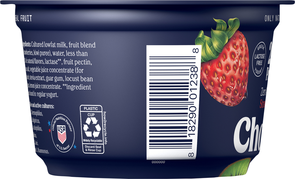 苺　0612 Chobani Lowfat Strawberry Kiwi Greek Yogurt
