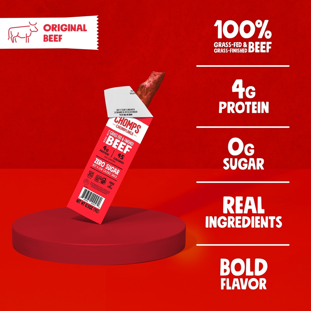 Chomps Chomplings Sticks, Original Beef, Mild, Mini-Hero