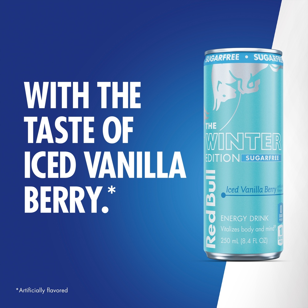 Red Bull Winter Edition Sugar Free Energy Drink Iced Vanilla