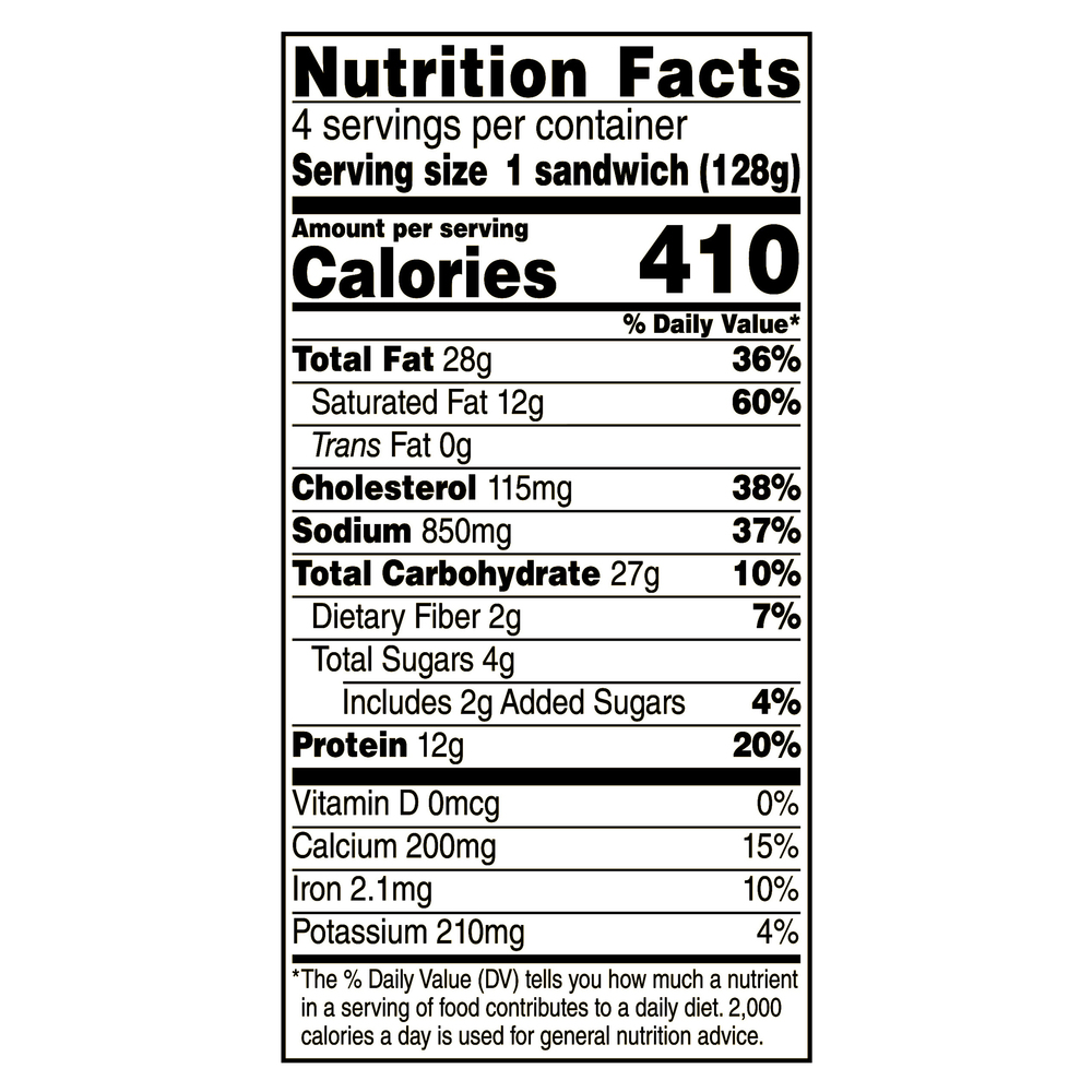 Jimmy Dean Sandwiches, Sausage, Egg & Cheese, BiscuitNutritionFacts