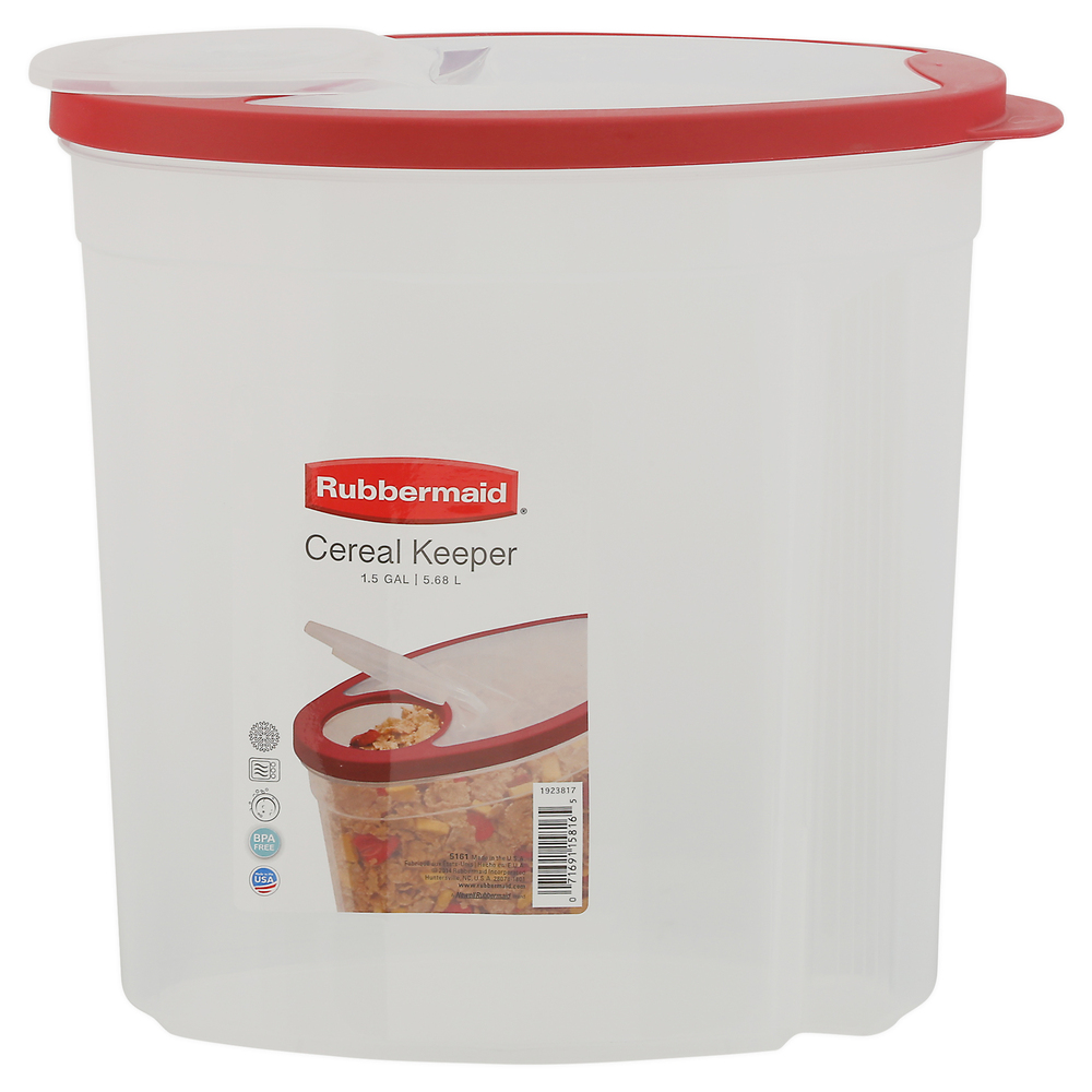 Cereal Containers Storage Dispenser Extra Large 1.5 Gallon (192 Oz) Keeps  Fresh Cereal Airtight Lid Plastic, Dog or Cat Food Containers Family-Size
