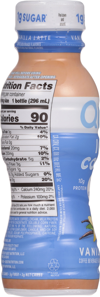 Quest Iced Coffee, Vanilla Latte