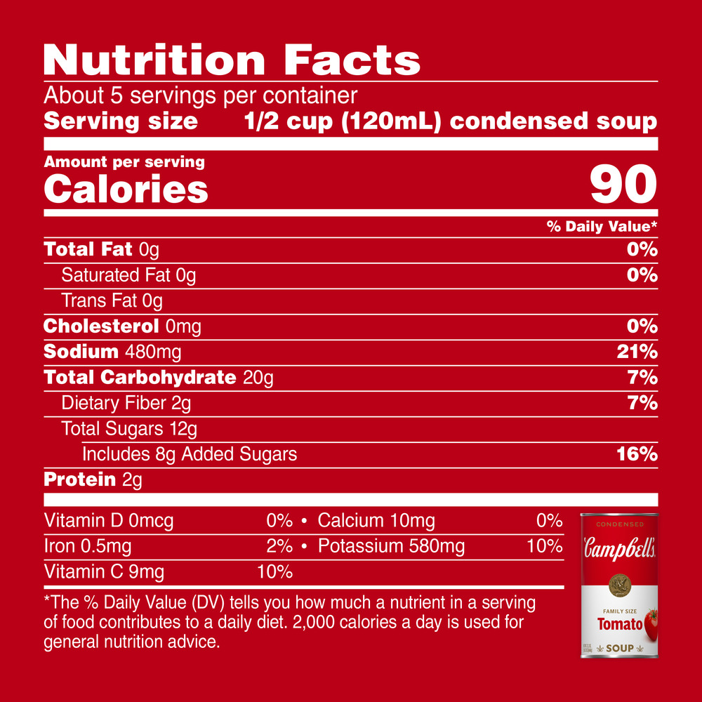 Campbell s Condensed Tomato Soup Nutrition Facts