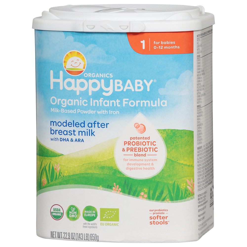 Happy baby organic オーガニック粉ミルク Happy Baby Organics Organic Stage 1 (0-12 Months) Milk-Based