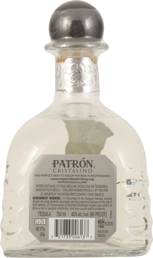Patron Cristalino Tequila Anejo
