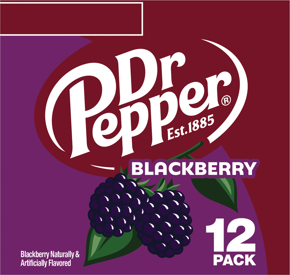 Dr Pepper Soda Blackberry 12 Pack Planogram Left