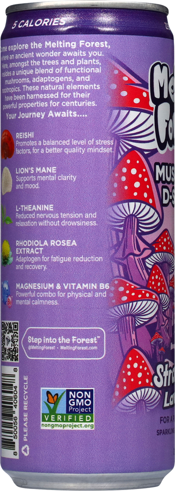 Melting Forest Zero Sugar Mushroom D-Stress Sparkling Strawberry
