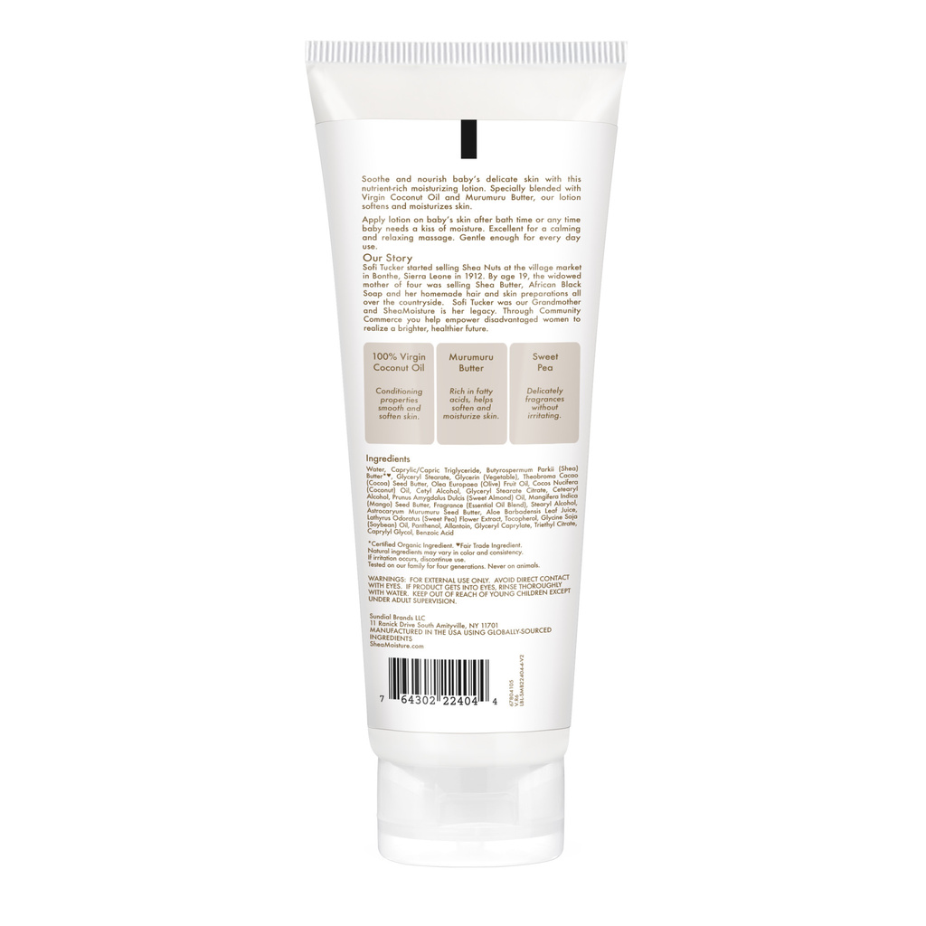Shea moisture baby lotion with sweet pea and murumuru deals