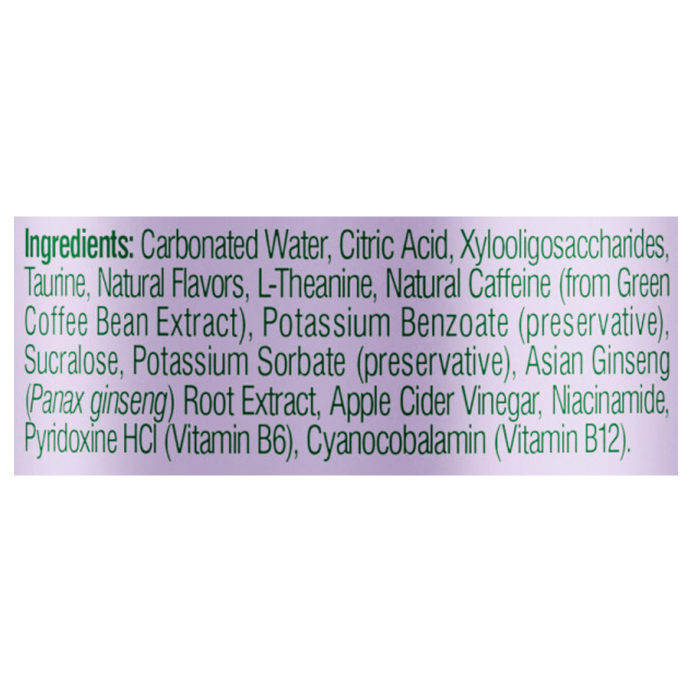 Bloom Sparkling Cherry Lime Energy Drink-Ingredients