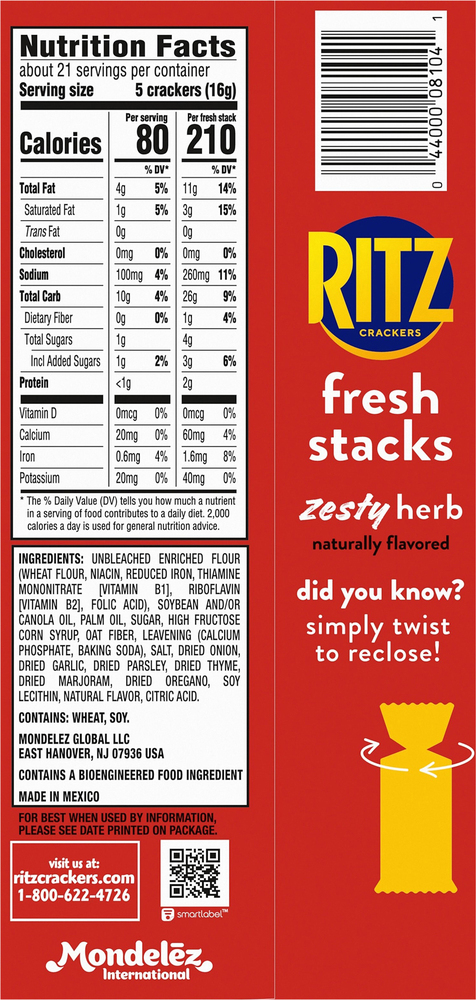 Ritz Fresh Stacks Zesty Herb Crackers-Planogram-Right