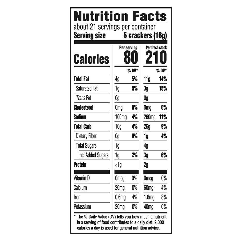 Ritz Fresh Stacks Zesty Herb Crackers-Nutrition-Facts