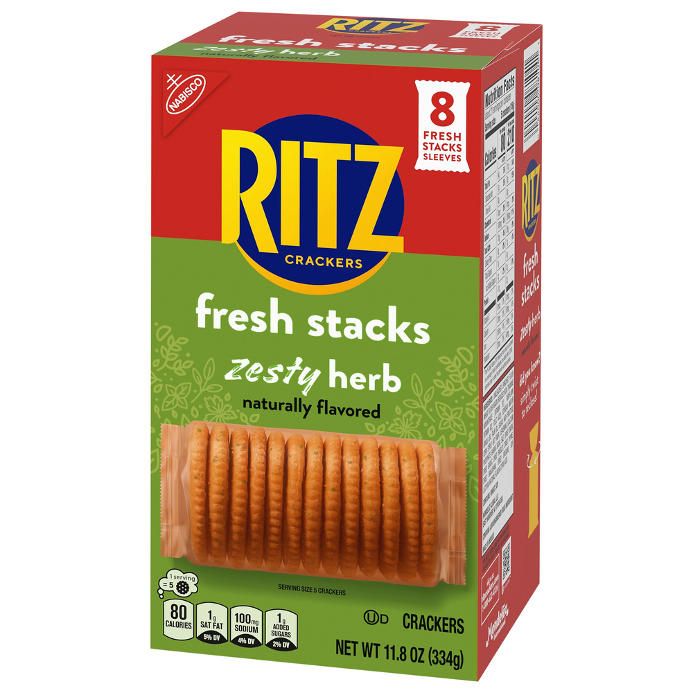 Ritz Fresh Stacks Zesty Herb Crackers-Front-Right-Elevated