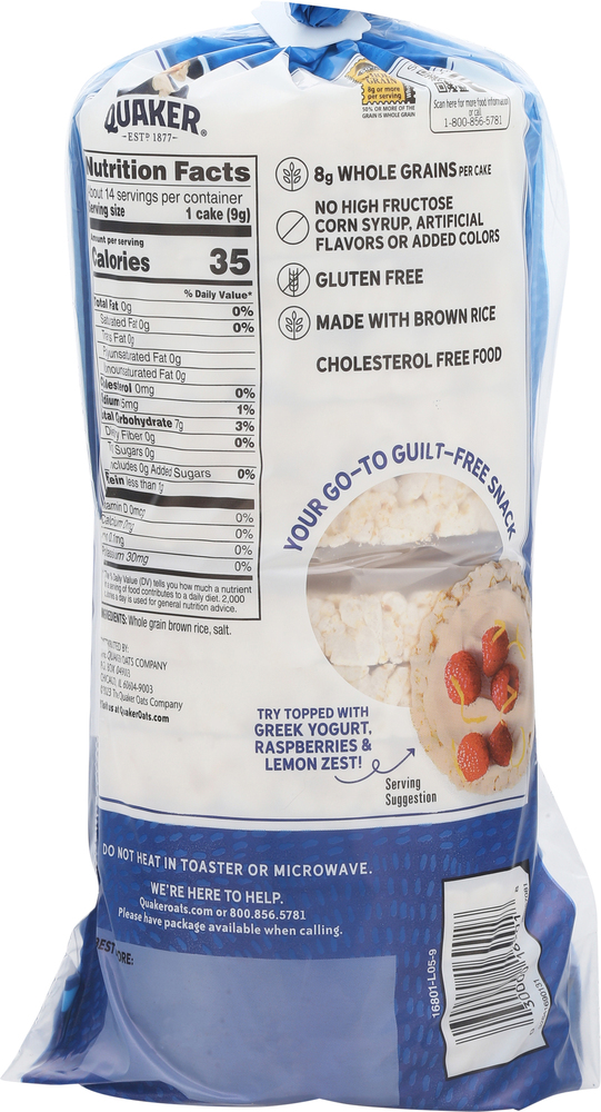 Rice cake & Harry③ Quaker Rice Cakes, Salt Free Same-Day Delivery or Pickup | Cub