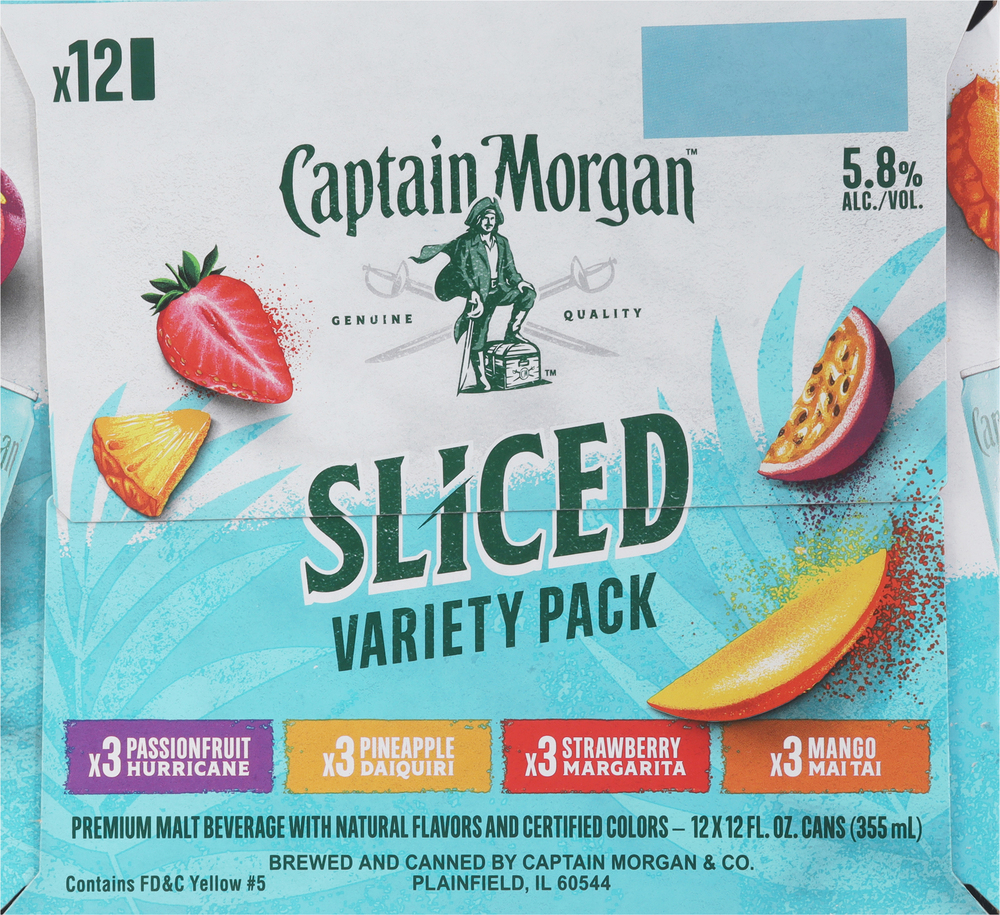 Captain Morgan Sliced Premium Assorted Variety Pack Malt Beverage