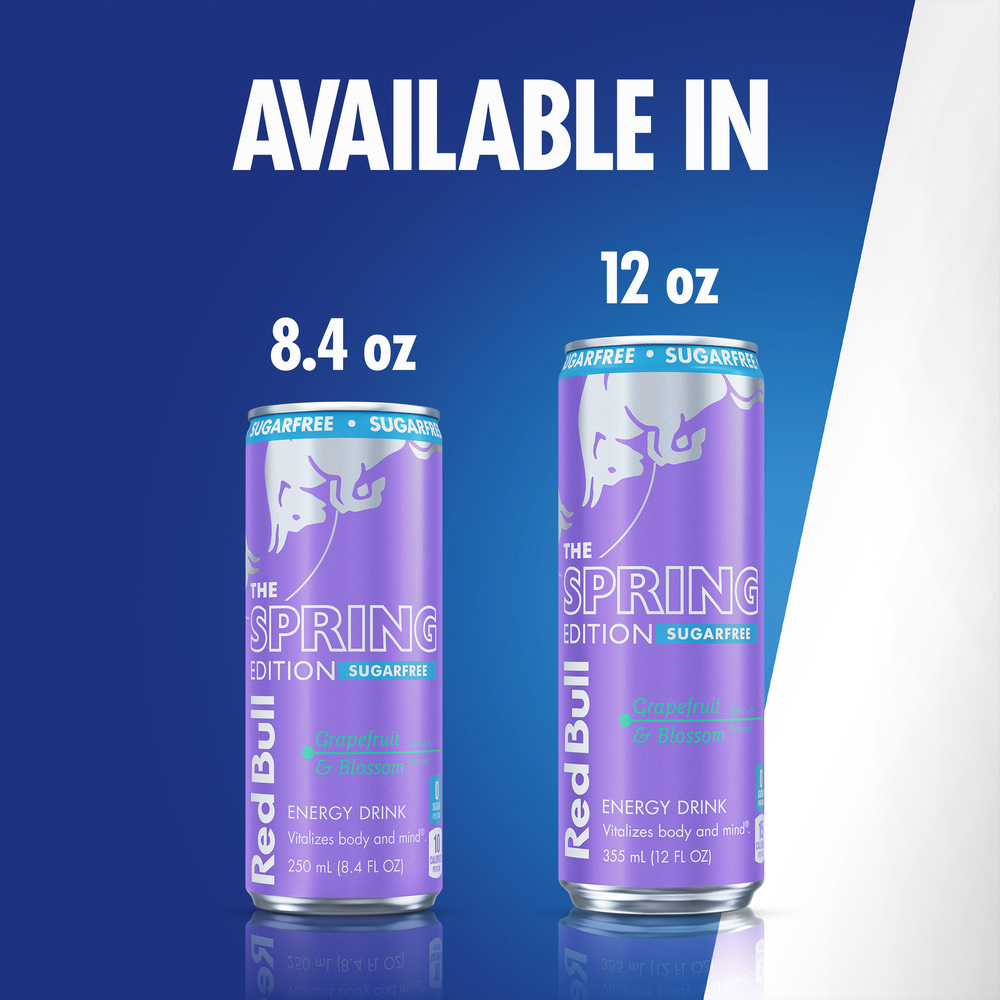 Red Bull Spring Edition Sugarfree Energy Drink, Grapefruit
