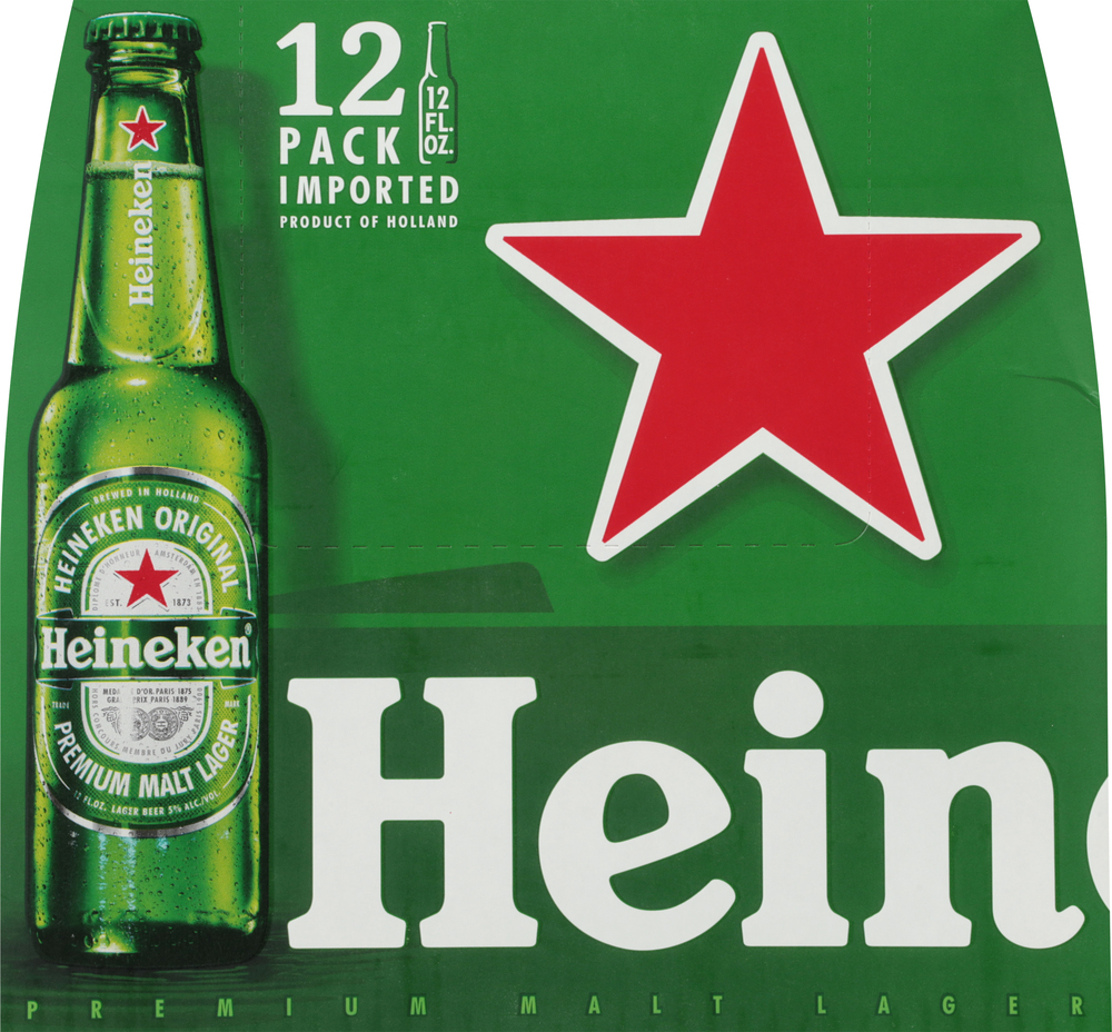 Heineken Beer, Premium Malt Lager, Original, 12 Pack