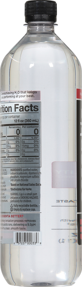 Essentia Purified Water, Ionized Alkaline