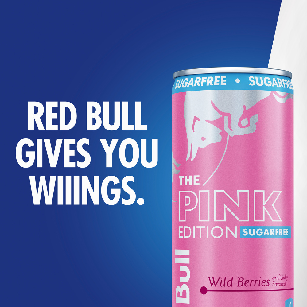 Red Bull Pink Edition Sugarfree Energy Drink, Wild Berries, 8.4 fl