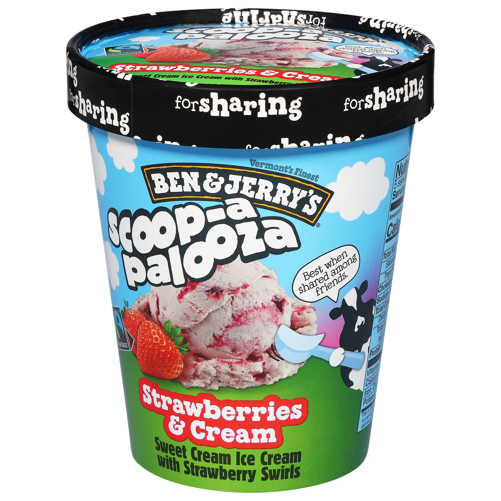 Ben & Jerry's Scoop-apalooza Strawberries & Cream Ice Cream