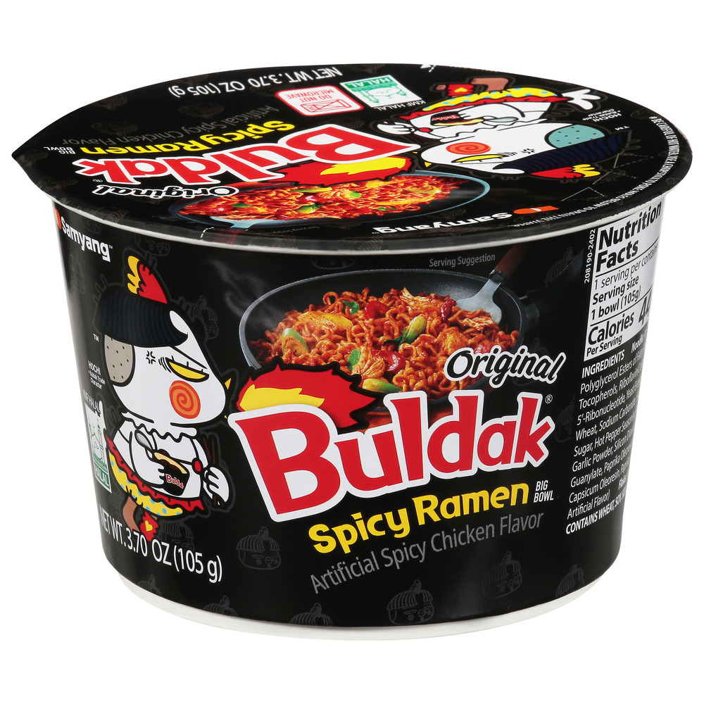 Samyang Buldak Original Spicy Chicken Flavor Big Bowl Ramen-Front-Right ...