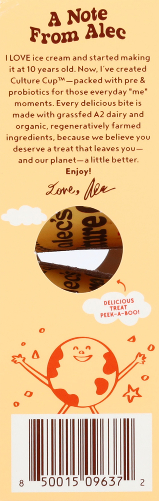 Alec's Culture Cup Peanut Butter Cup Probiotic Ice Cream